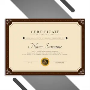 Abstract beautiful certificate _ Free Vector