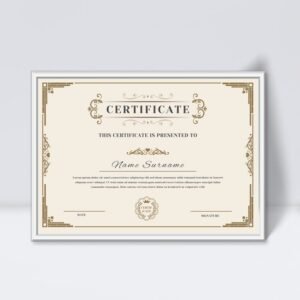 Certificate Template With Retro Elegant Pattern _ PSD Free Download - Pikbest