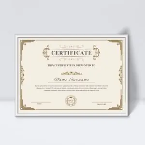 Certificate Template With Retro Elegant Pattern _ PSD Free Download - Pikbest